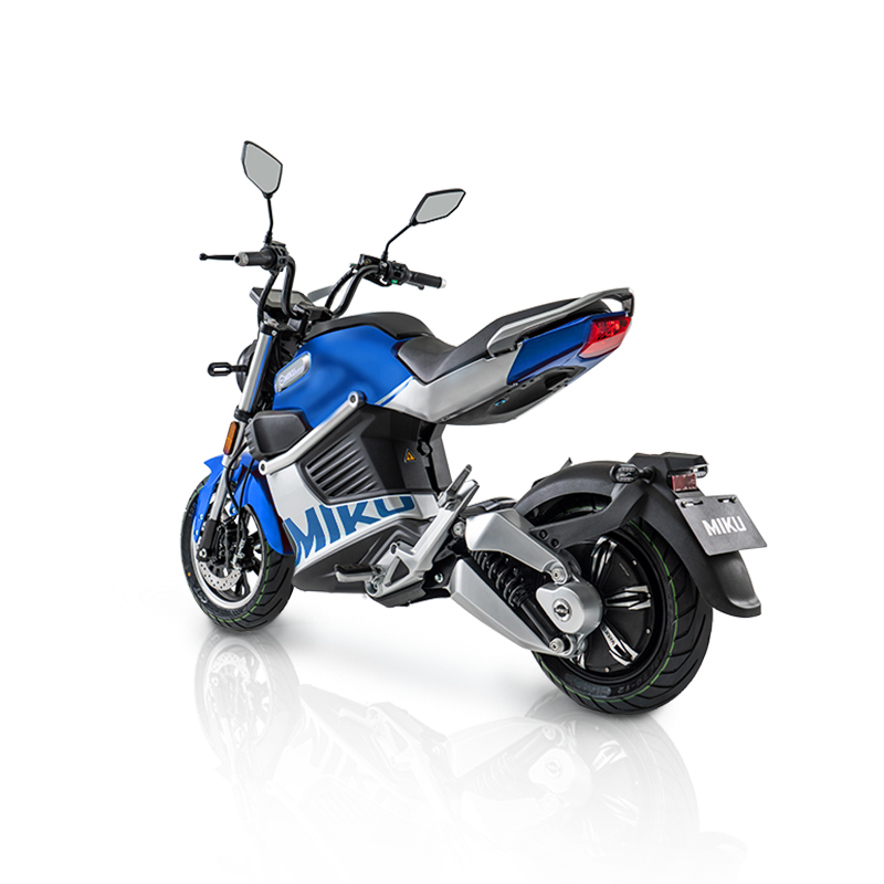 Motocykl elektryczny Miku Super Sunra niebieski